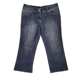 Y2K Skatercore Jeans Wide Leg Flare Dual Button Dark Wash Faded Baggy Size 16